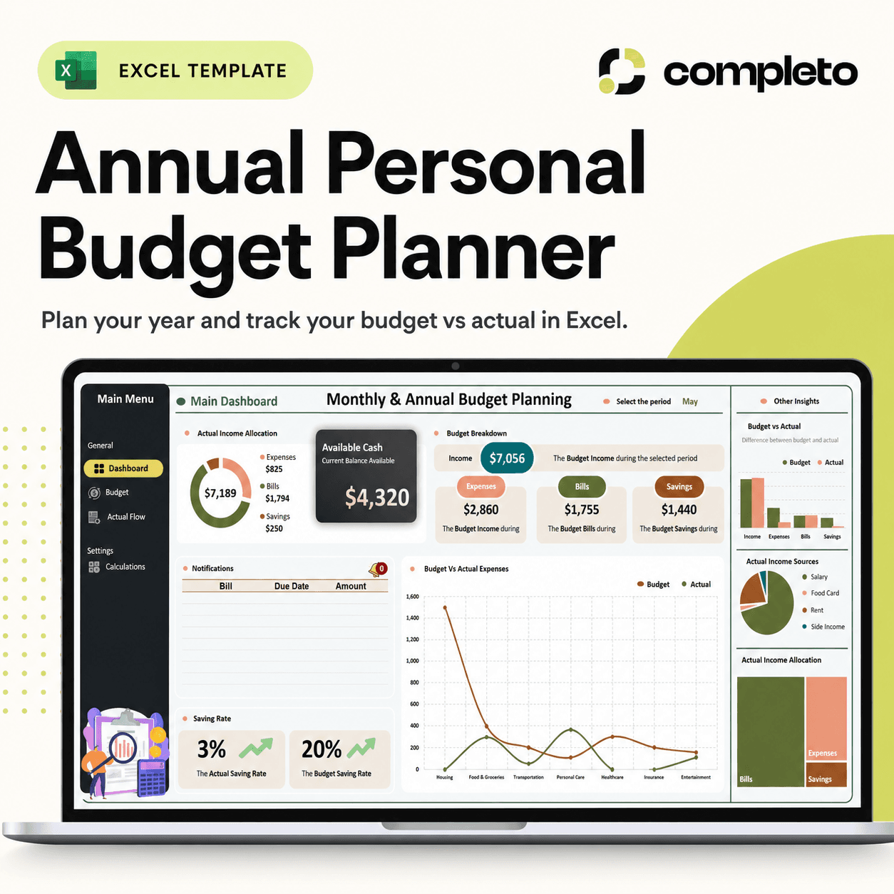Annual Personal Budget Planner